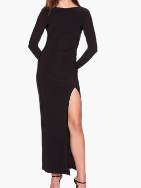 High Slit Long Sleeve Maxi Dress XL